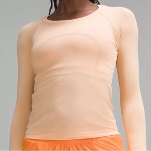 Lululemon Peach Bellini Swiftly Tech Long Sleeve Shirt 2.0 Waist Length